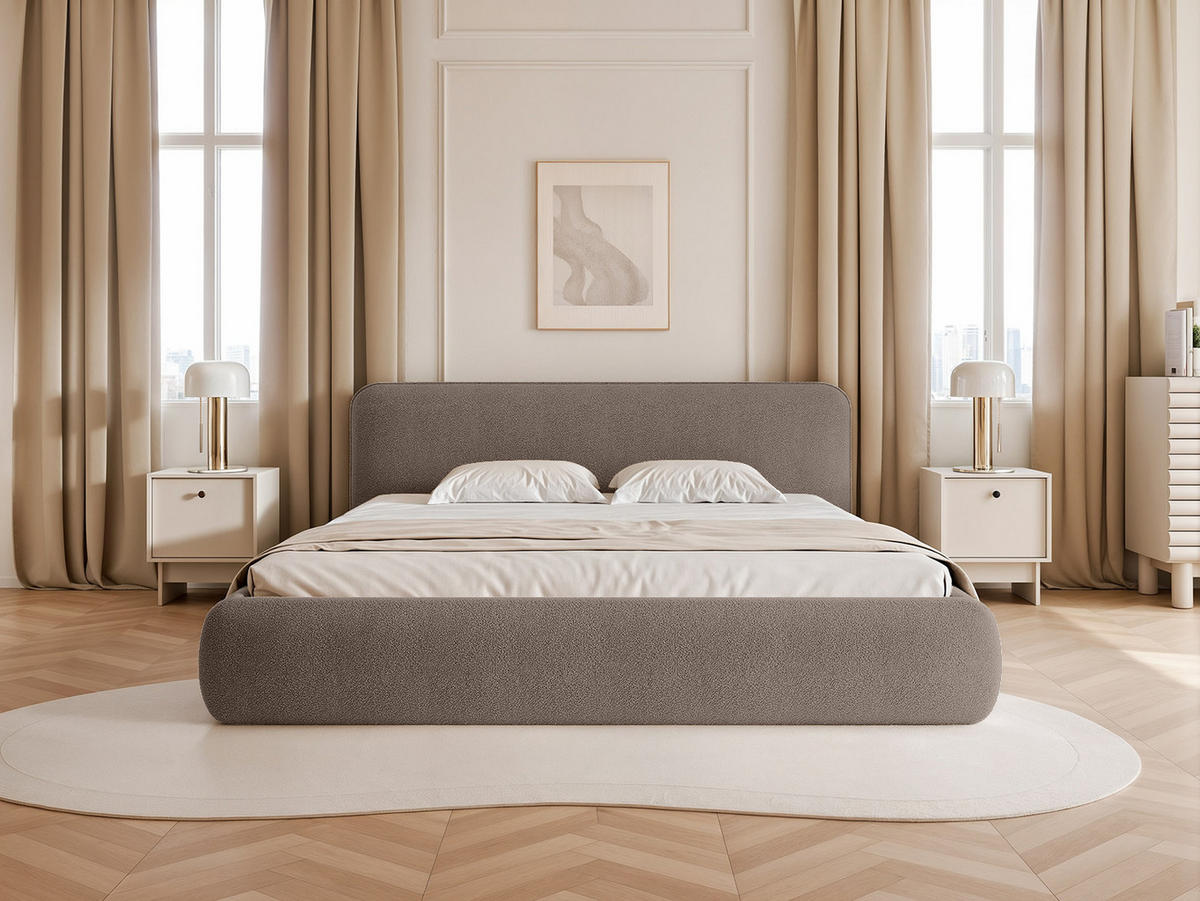 POLSTERBETT Herat 120x200 cm, Braun - Braun, Textil (200/120cm) - Fedve