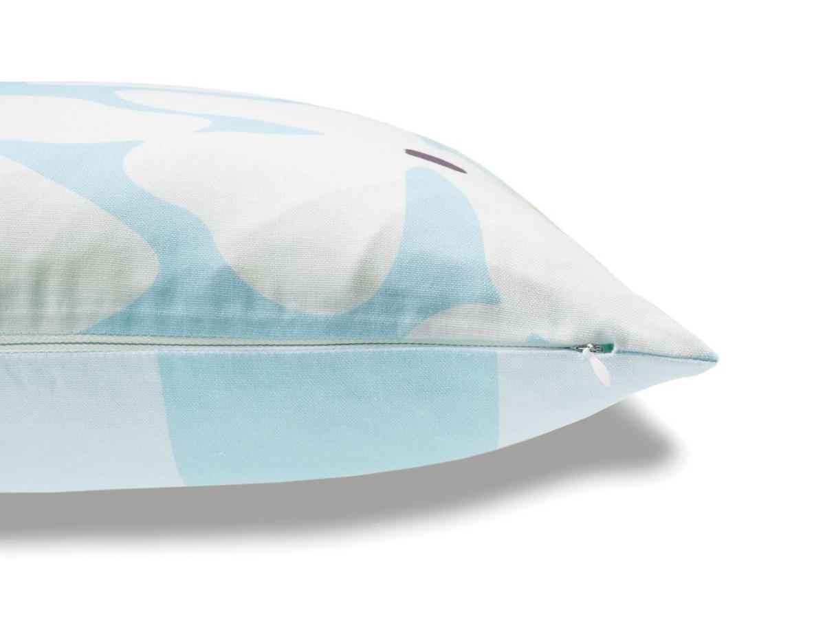 ZIERKISSENHÜLLE Scandi Flower hellblau 45x45cm - Hellblau, Textil (45/45cm) - Tom Tailor