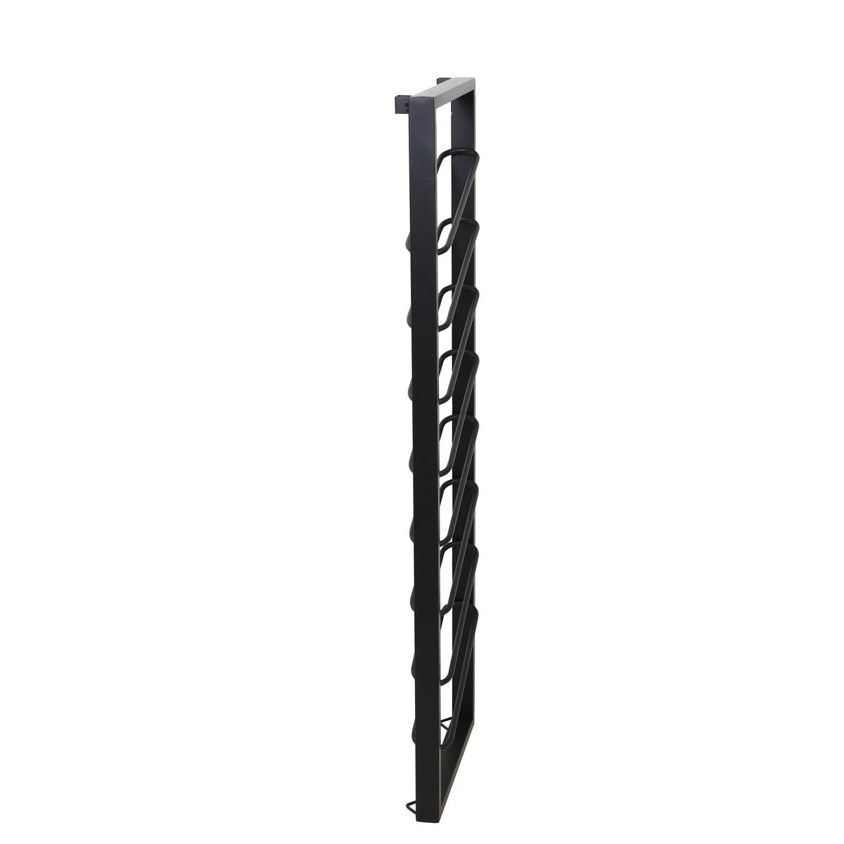 WEINREGAL Amore Schwarz 40/7/120 cm - Schwarz, Metall (7/120/40cm) - Light & Living