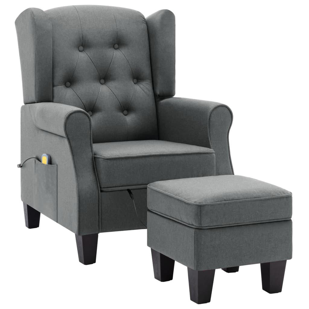 vidaXL Massagesessel Grau 78x94x68 cm
