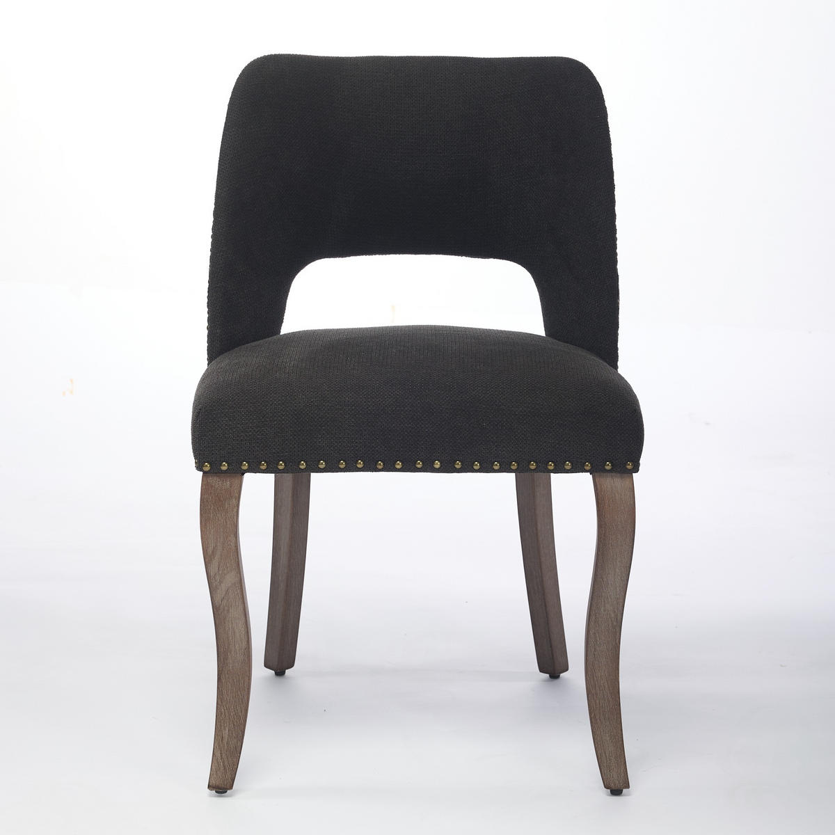 STUHL-SET DE-36340 2 Stück mit durchbrochener Rückenlehne Schwarz - Schwarz, Holz (51/82.5/58cm) - ComfortXL