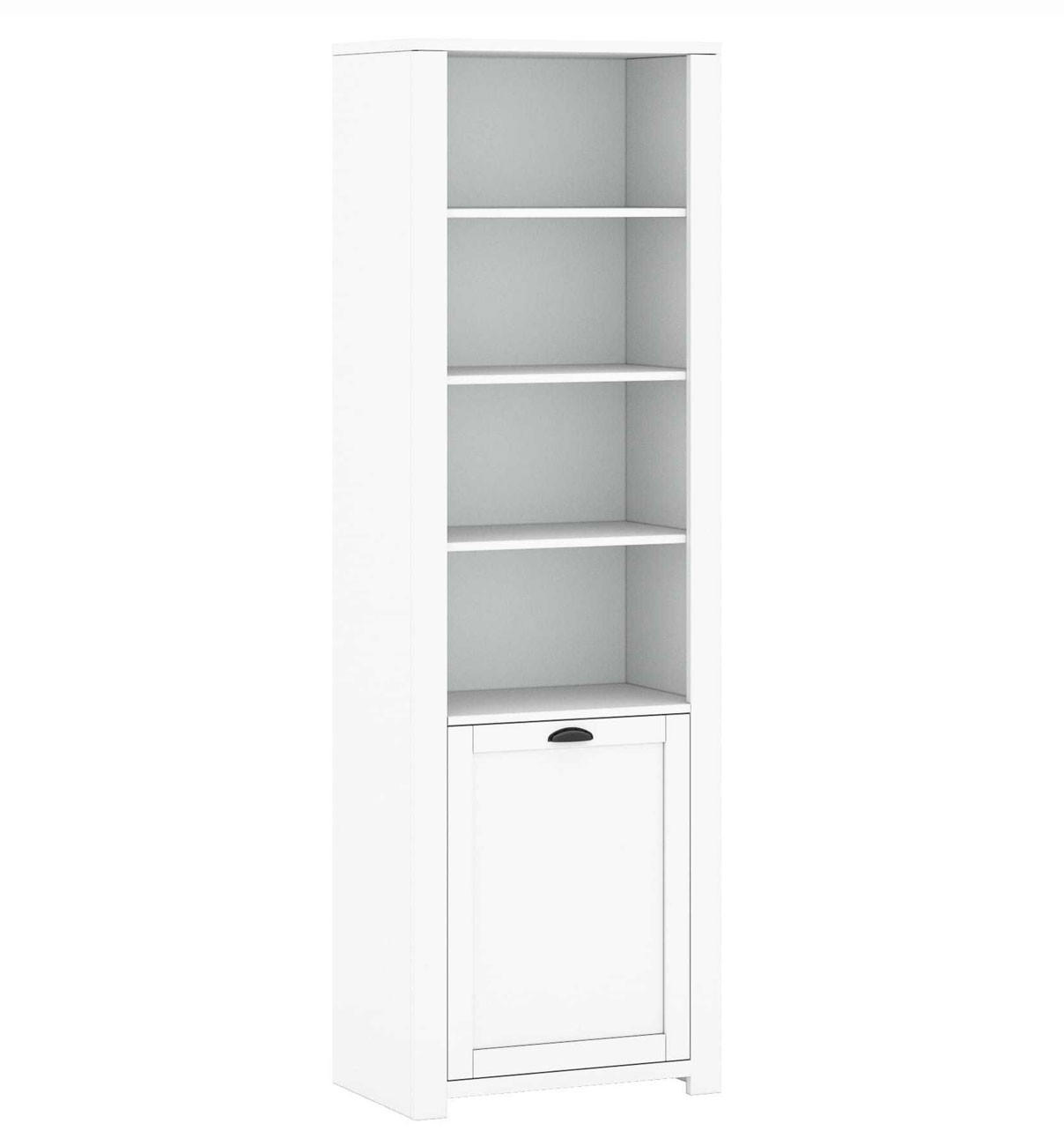 BÜCHERREGAL Mons Alaska weiß matt 63 / 40 / 199cm - Weiß, Holz/Holzwerkstoff (63/199/40cm) - Feldmann-Wohnen