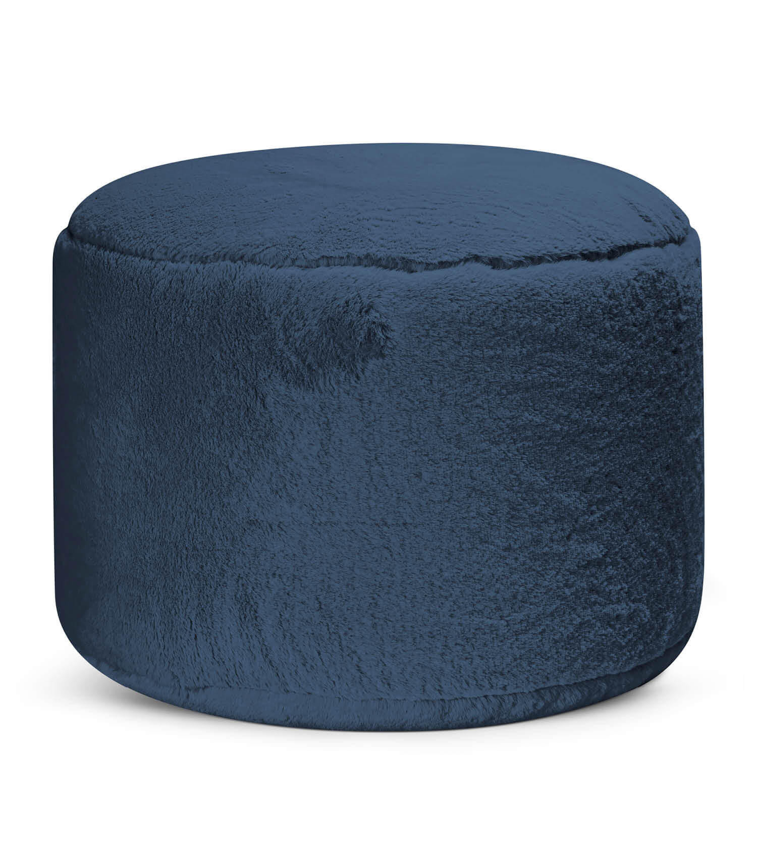 POUF Kunstfell Der Flauschige - Blau, Textil (60/40/60cm) - Mokebo