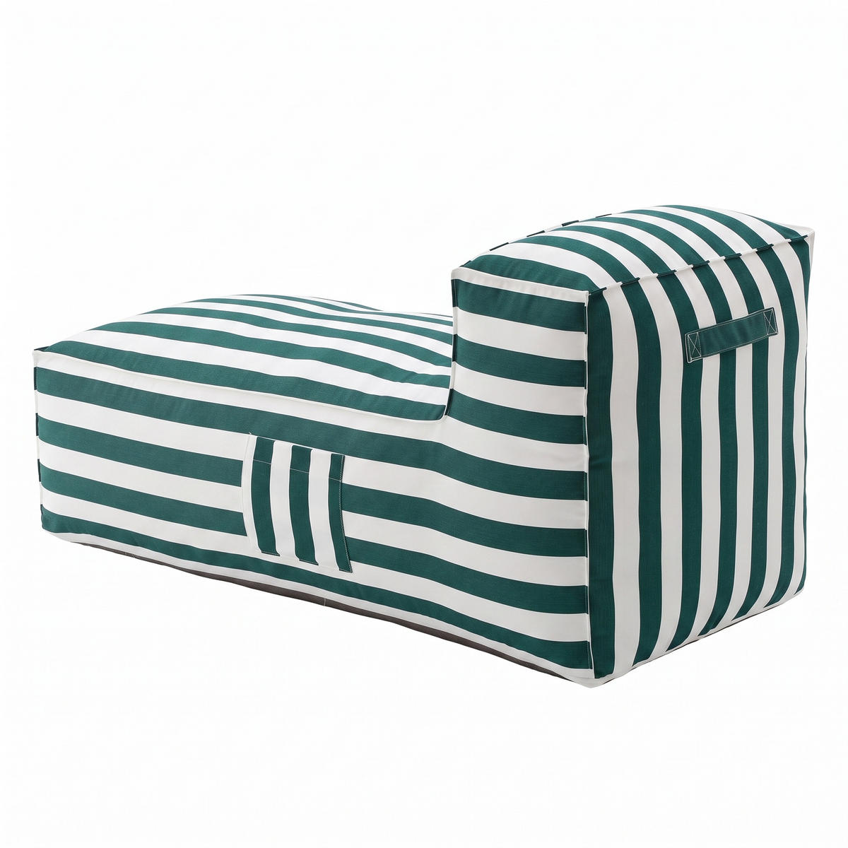 OUTDOOR Ottomane - Sitzsack SOFT mit Rückenlehne für Garten & Terrasse, Grün - Grün, Textil (70/75/150cm) - Muffo