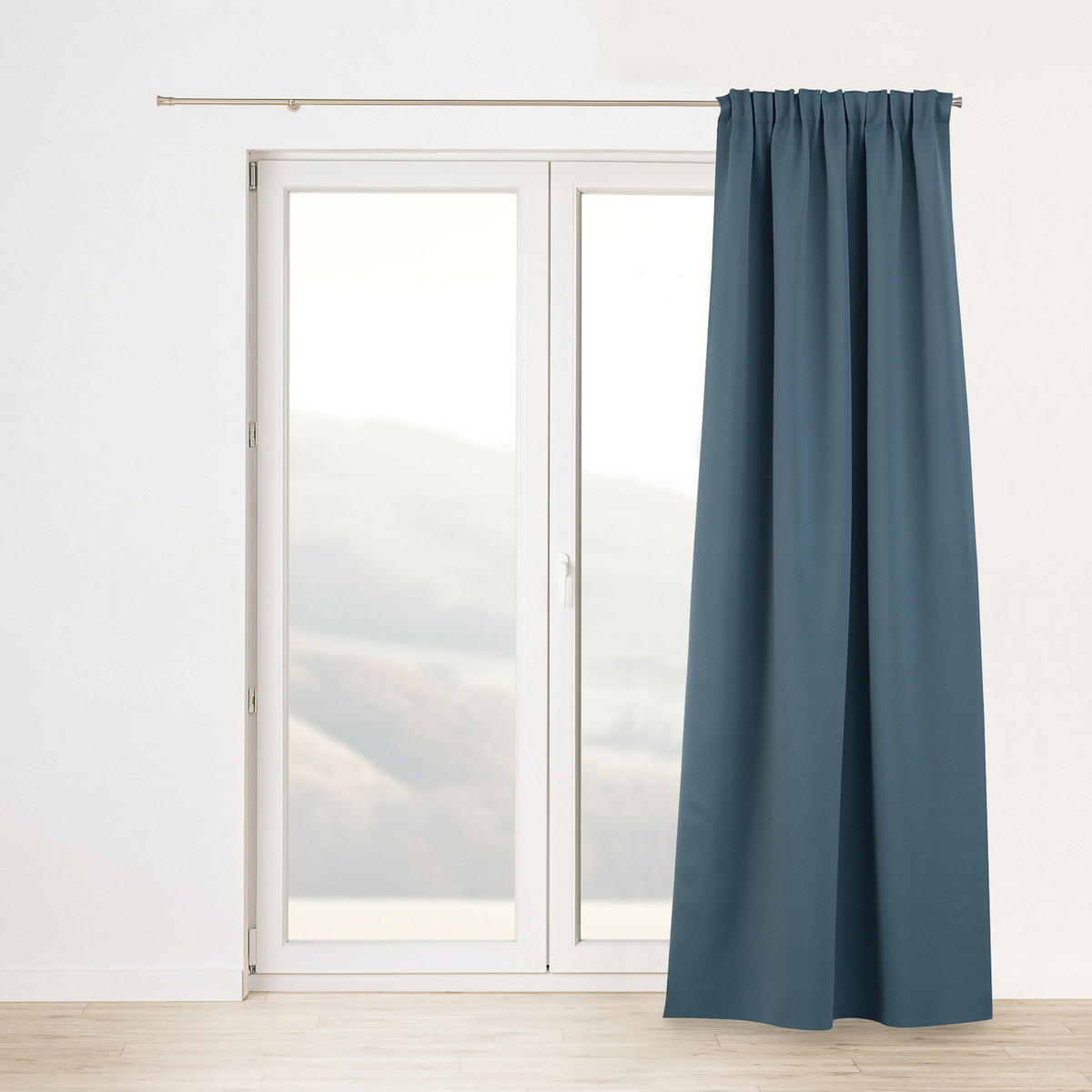 VERDUNKELUNGSVORHANG mit Schlaufenband 140x280 cm petrol - Blau, Textil (140/280/1cm) - Dekoria