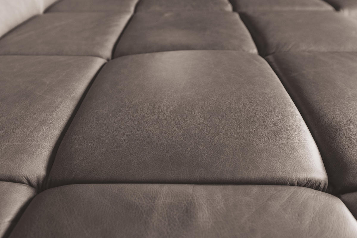 ECKSOFA NELSON Dunkelbraun Leder - Dunkelbraun/Schwarz, Leder/Metall (321/216cm) - KAWOLA