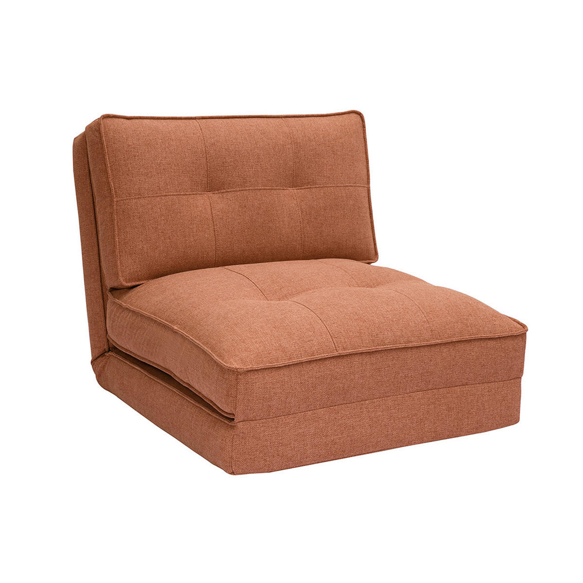 SCHLAFSESSEL 1-Sitzer Terracotta SALLY - Terracotta, Textil (84/66.5/74.5cm) - Miliboo