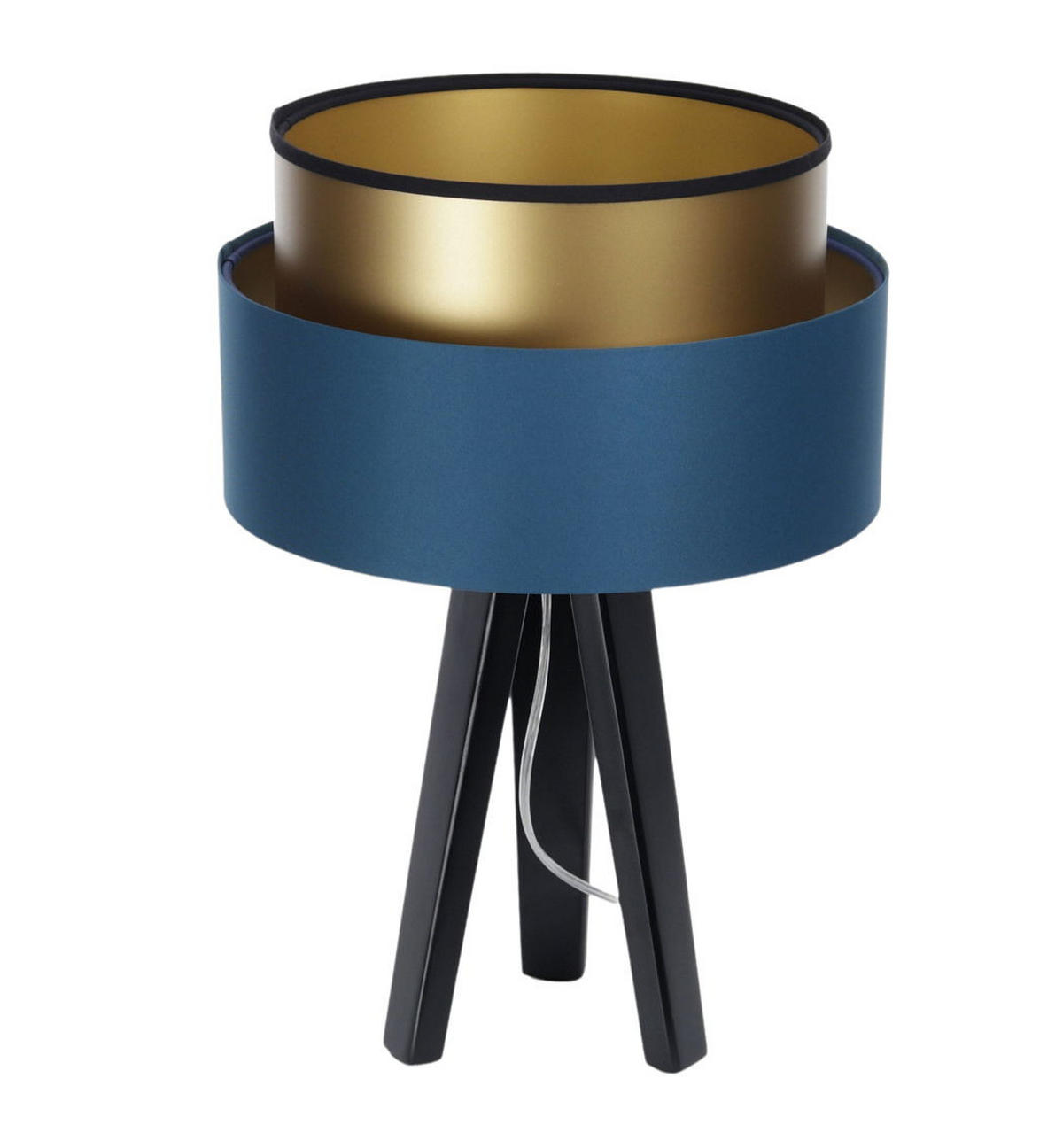 TISCHLAMPE Blau 30/45 cm - Goldfarben, Kunststoff (30/0.7/45cm) - ONZENO
