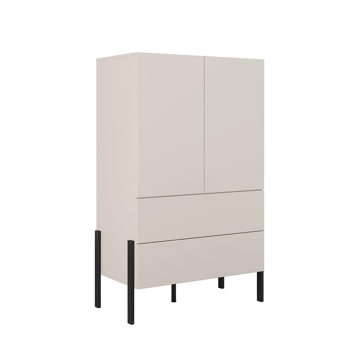 SKRIŇA 2 dvere Bérénice Kašmír - béžová, kompozitné drevo (90/150/50cm) - Petits-meubles