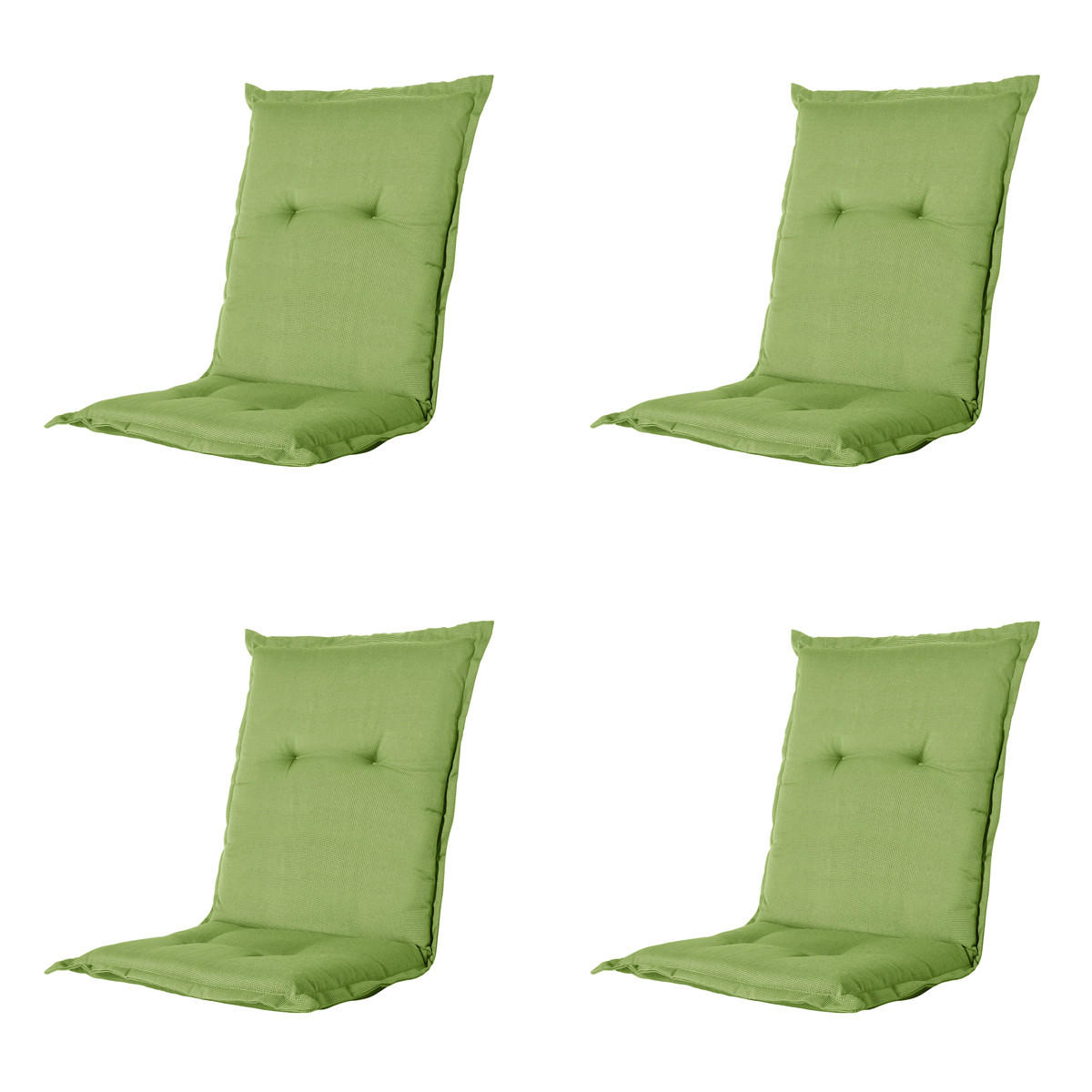 GARTENSTUHLKISSEN Rippe 105/50 cm 4er-Set - Grün, Textil (50/6/105cm) - Madison