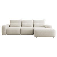 ECKSOFA Carnos Chenille-Bezug in Creme - Creme, Textil (264/162cm) - Selsey