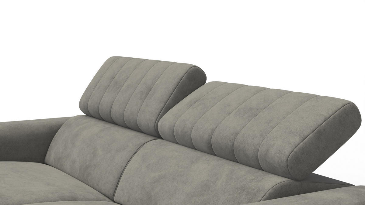 RELAXSOFA NORDEL 3-Sitzer, taupe - Taupe/Schwarz, Holz/Textil (194/80/105cm) - Courtois Laville