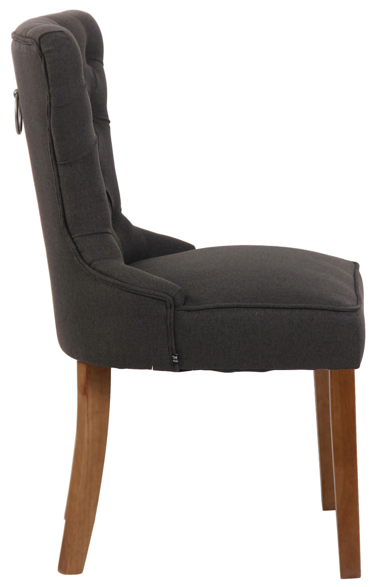 WOHNZIMMERSTUHL Stoff dunkelgrau - Dunkelgrau/Naturfarben, Holz/Textil (51/90/59cm) - CLP