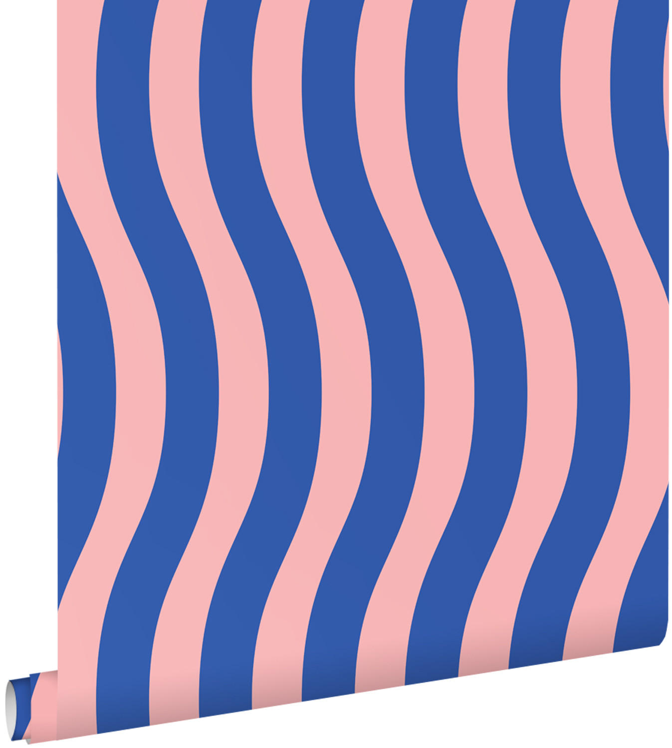 TAPETE wellenförmige Streifen 50 x 900 cm - Pink, Papier (50/900cm) - ESTAhome