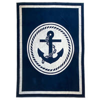 STRANDTUCH Frottee Velours Jacquard Madison 140x180 400g/m² - Blau, Textil (140/180cm) - LE COMPTOIR DE LA PLAGE