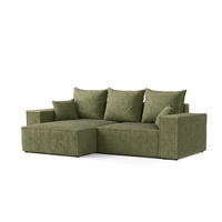 ROHOVÁ SEDAČKA SENSO, textil, Zelená - černá/zelená barva, dřevo/kompozitní dřevo (255/148cm) - AltaBeds