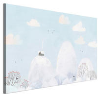 LEINWANDBILD Winter 120x80 cm - Weiß, Holz (120/80cm) - LUMASOUL