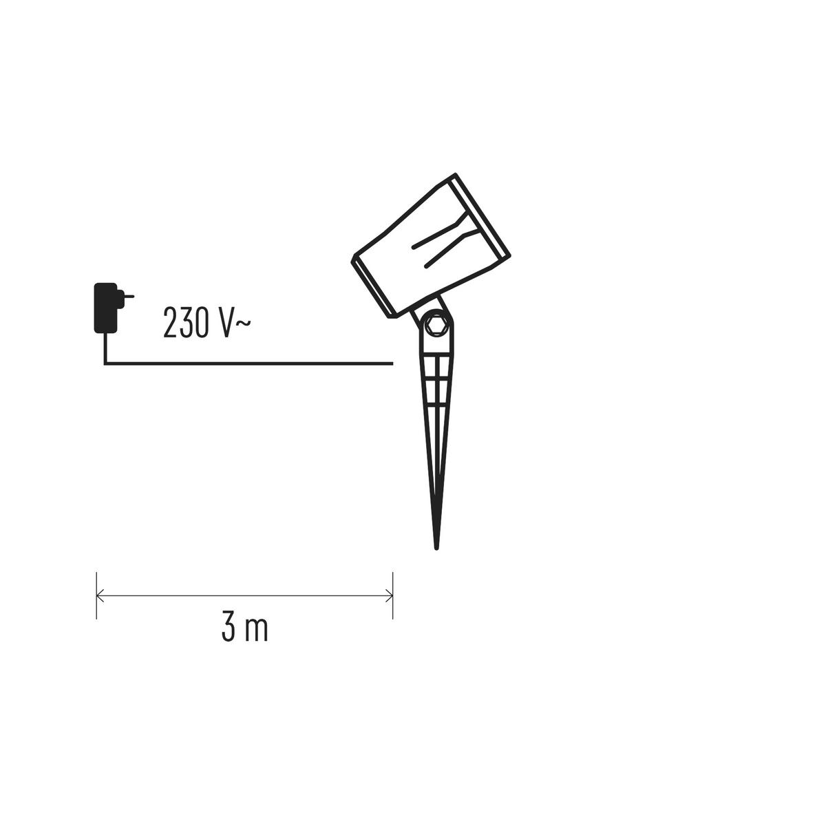 LED-WEIHNACHTSPROJEKTOR SCHNEEFLOCKEN MIT STERNEN - für innen und außen - Weiß, Kunststoff (20/20/30cm) - LAALU