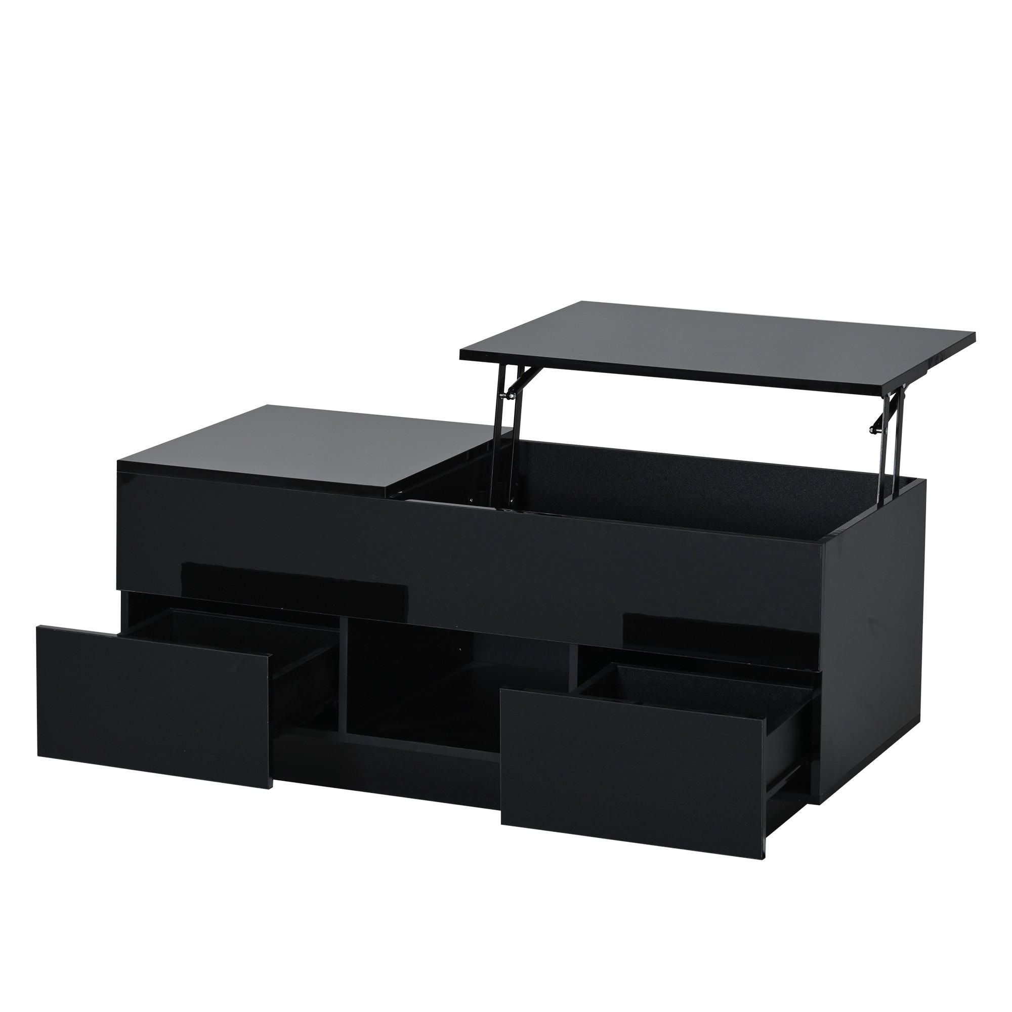 COUCHTISCH Schwarz - Schwarz, Holzwerkstoff (100/45/43cm)