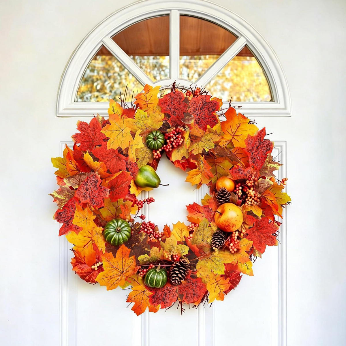 GIRLANDE 2-teiliges Set Künstliche Herbstblätter 175 cm - Multicolor, Kunststoff (1cm)