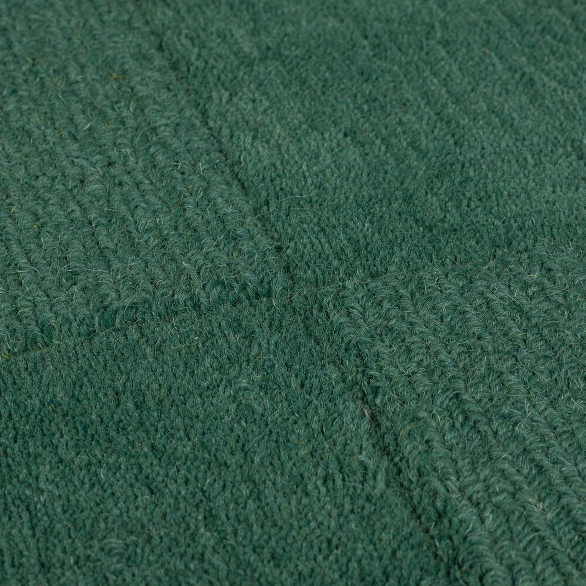 WOLLTEPPICH Karo-Design, handgeschnitzt SID, Grün 200x290 cm - Grün, Textil (200/290cm) - KADIMA DESIGN