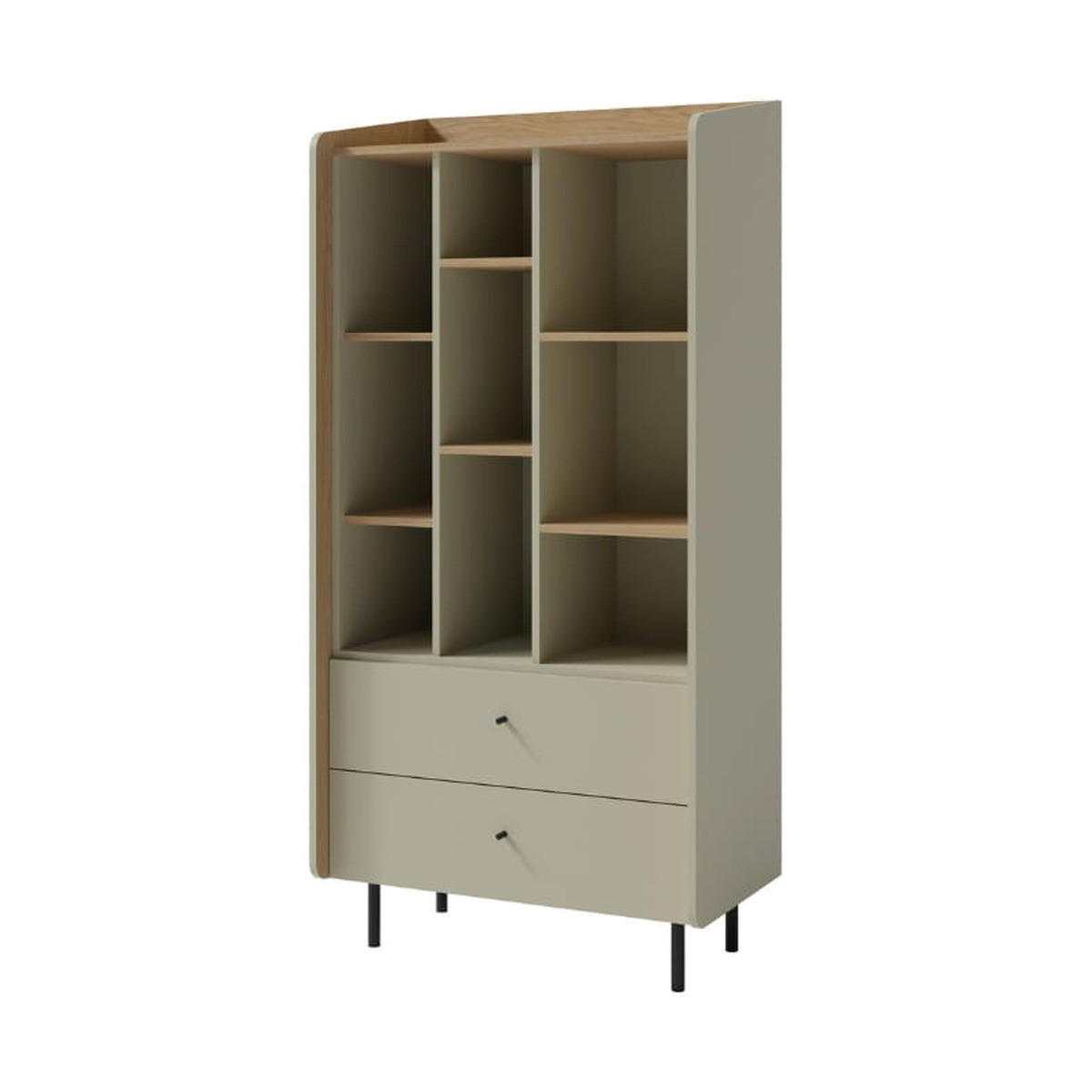 KOMMODE – 80 cm – ALESSIO System – Grau - Grau, Holzwerkstoff (80/170/42cm) - hi-markt