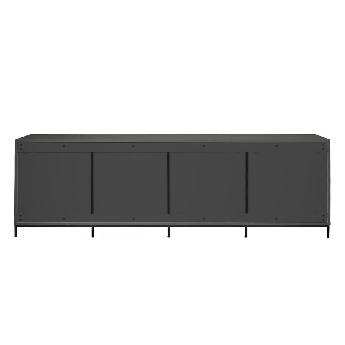 SIDEBOARD - Dunkelgrau, 240 cm - Dunkelgrau/Schwarz, Holzwerkstoff (240/74/40cm) - home24