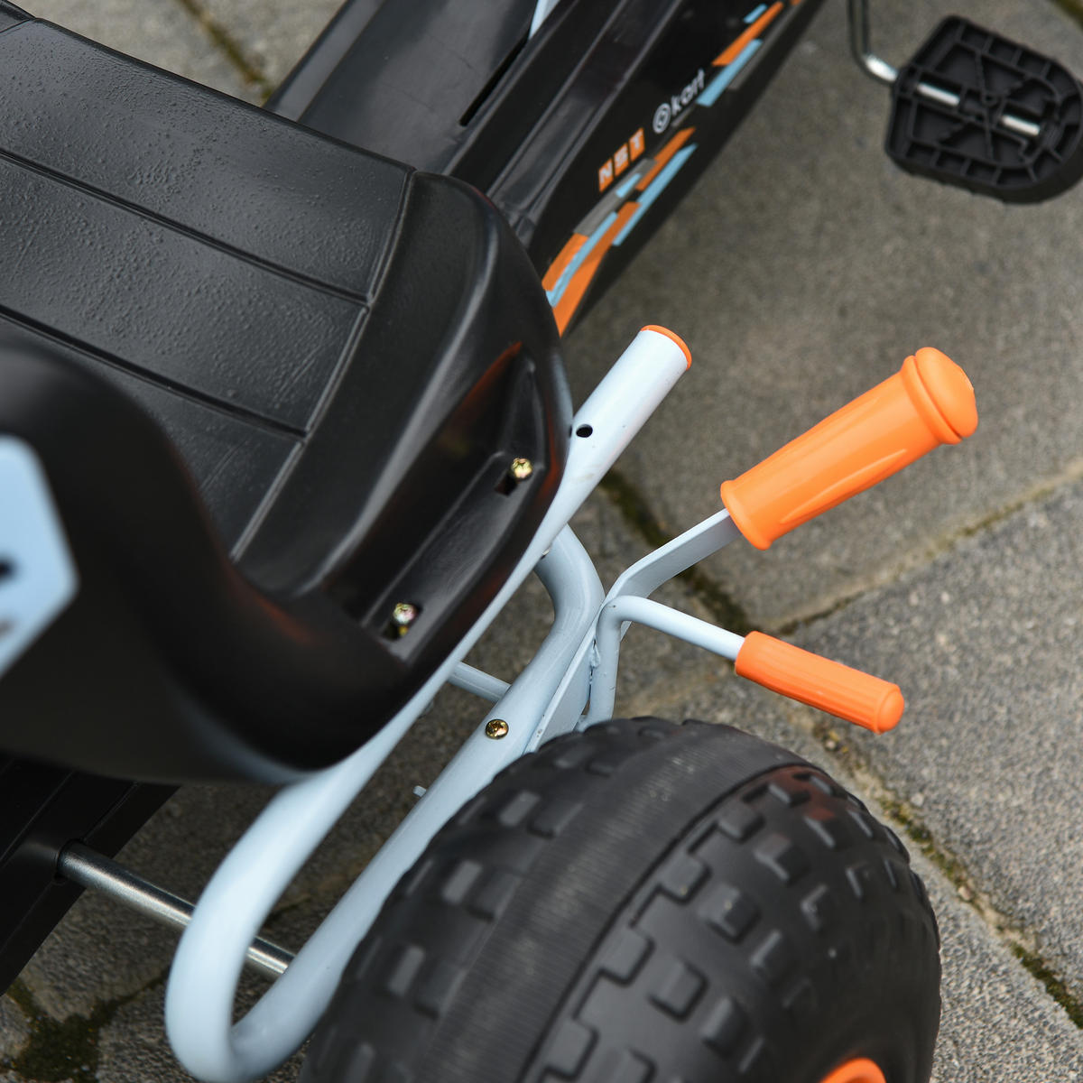 GOKART DE-06081 mit Handbremse und verstellbarem Sitz Hellblau - Hellblau, Kunststoff/Metall (97/66/59cm) - ComfortXL