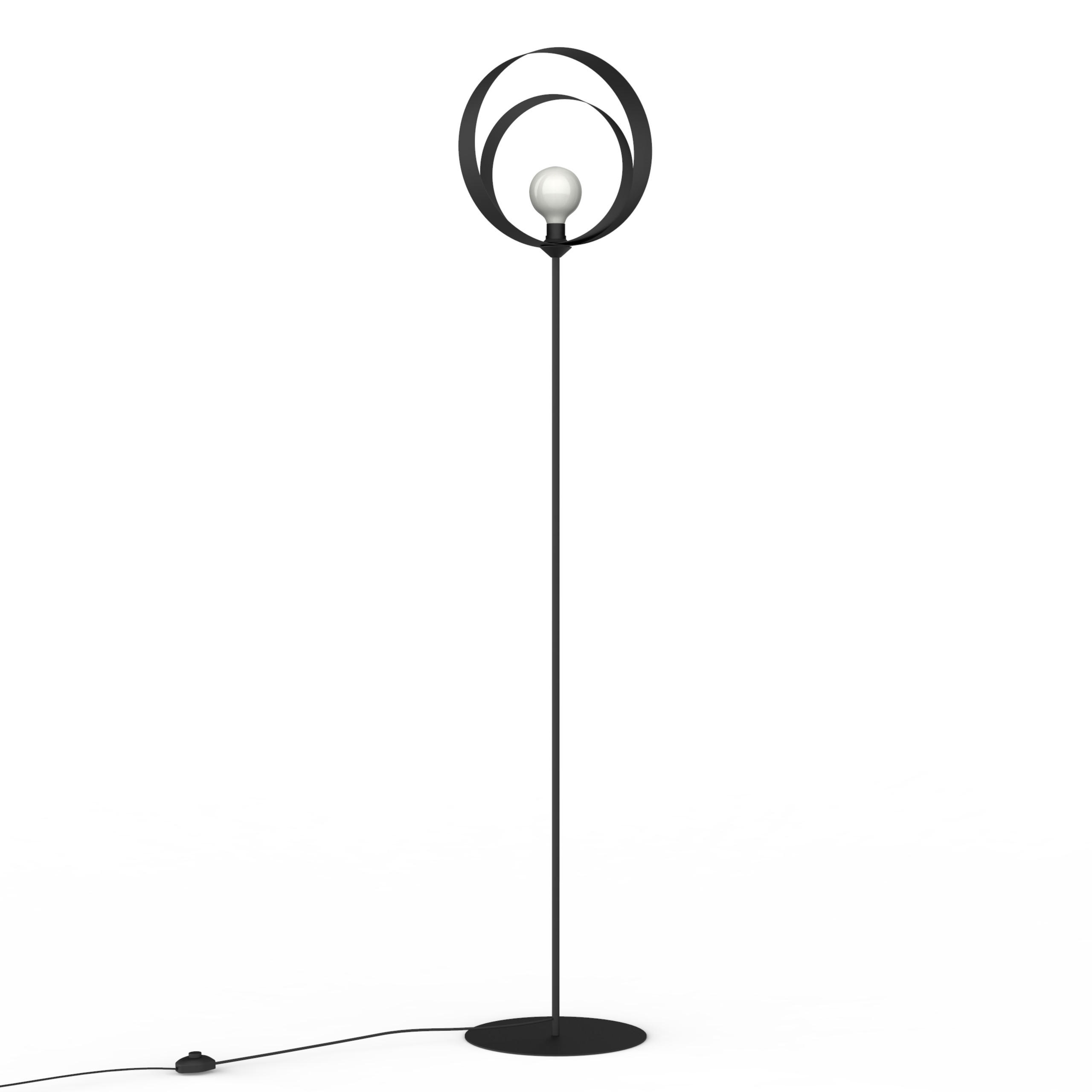 STEHLEUCHTE - Schwarz, Metall (40/40/165cm) - Lumicom