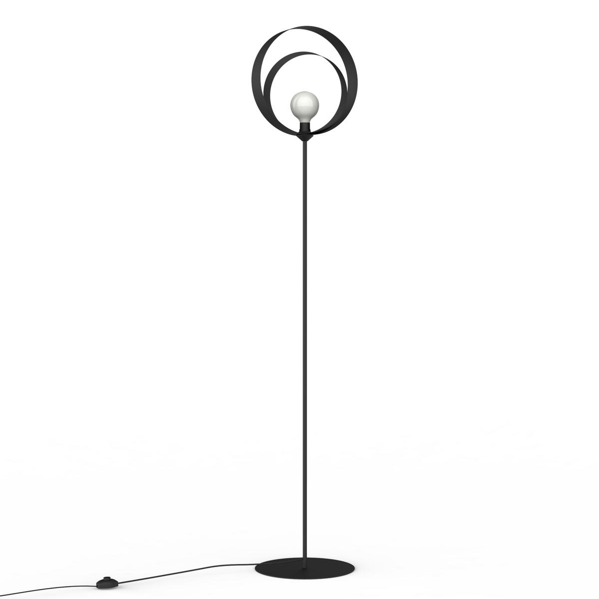 STEHLEUCHTE - Schwarz, Metall (40/40/165cm) - Lumicom