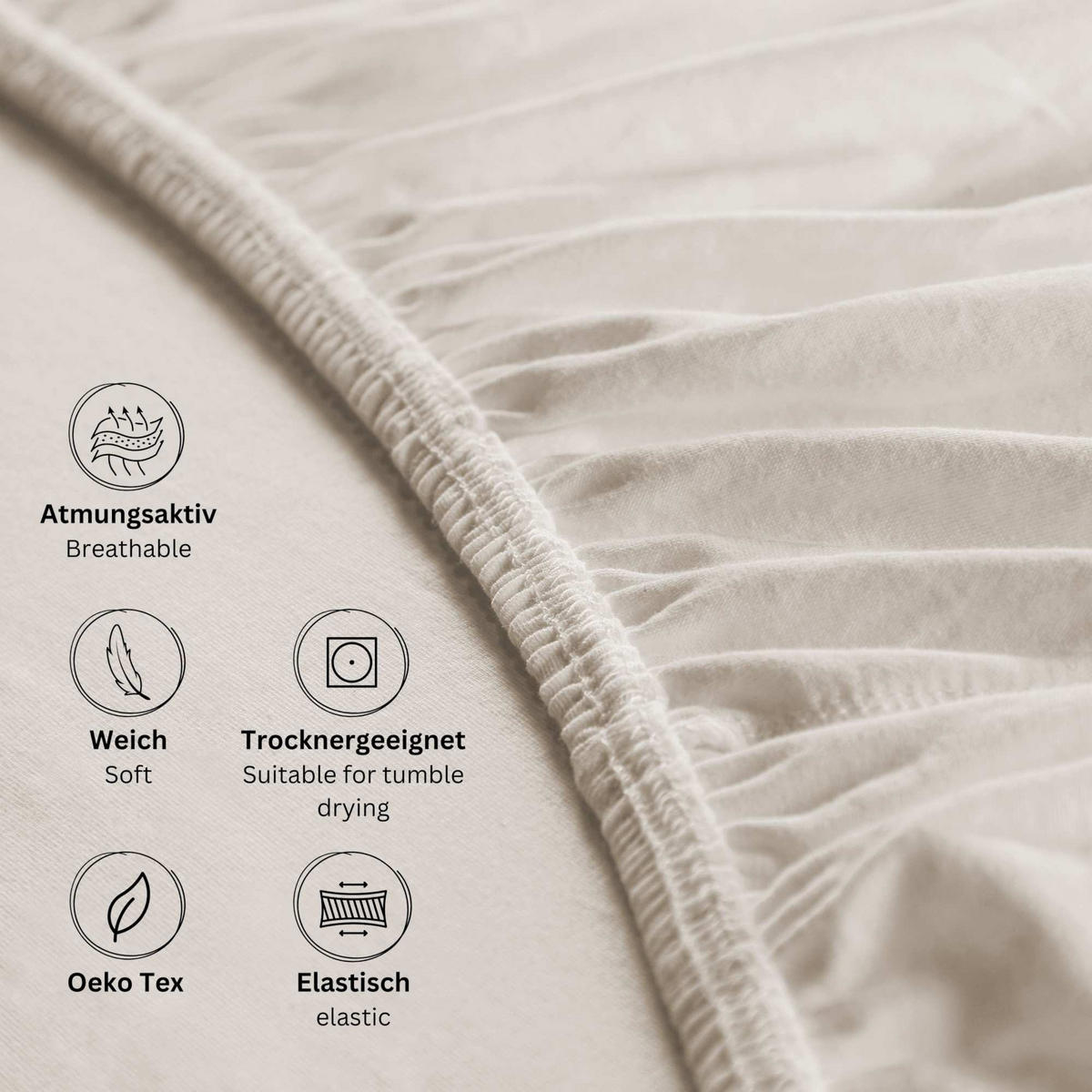 NAPÍNACIE prestieradlo FLAT - biela, textil (200/200cm) - Schöner Wohnen