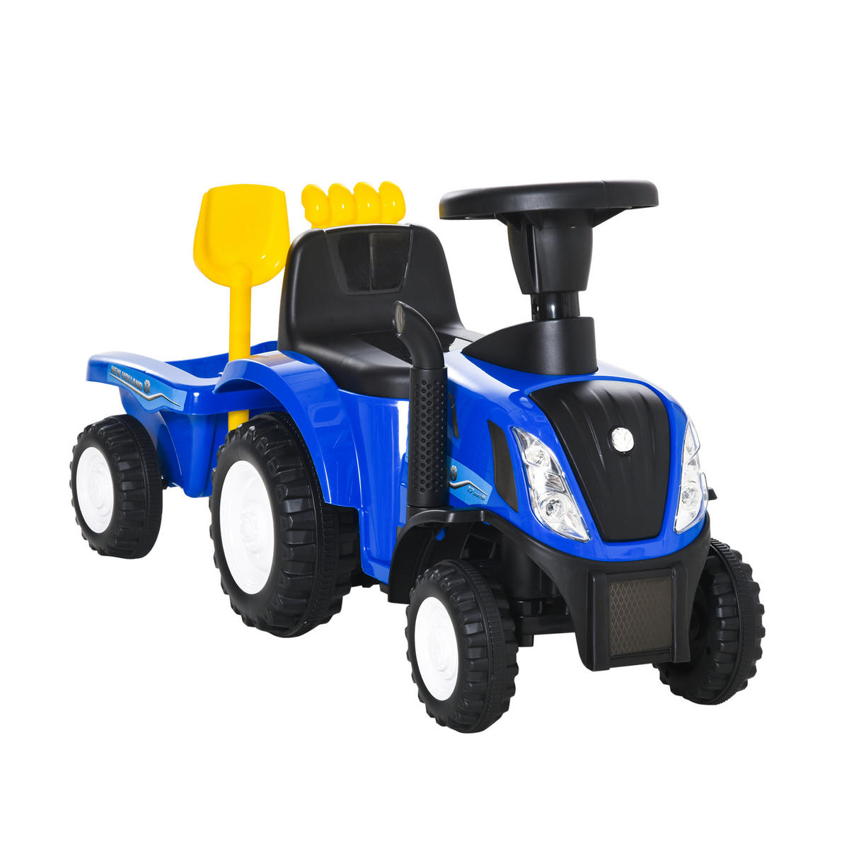 KINDER RUTSCHAUTO, Blau/Gelb, PP+ Metall - Blau, Kunststoff (91/29/44cm) - HOMCOM