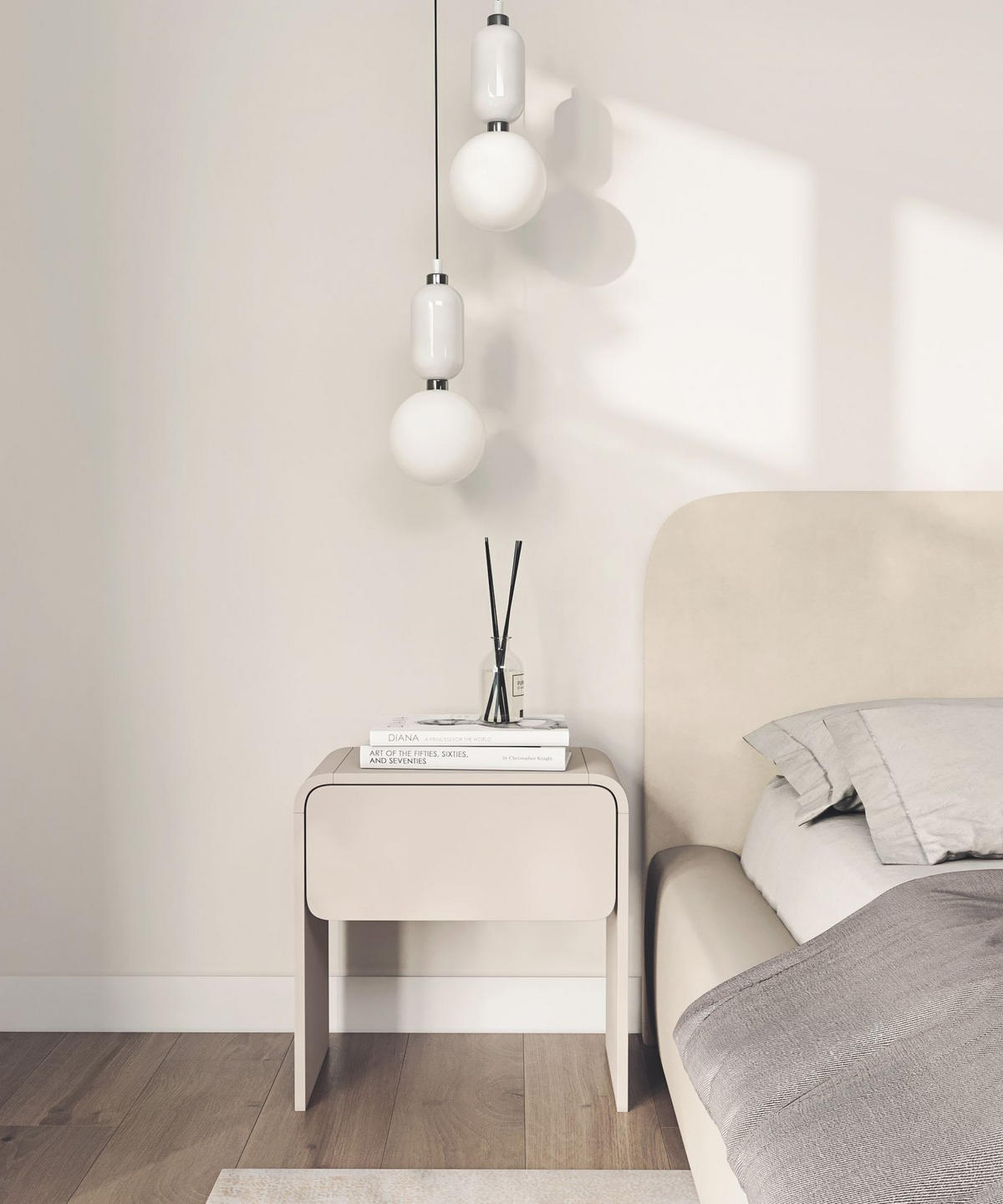 NACHTTISCH Lummo Kaschmirgrau 50 cm - Taupe, Holzwerkstoff (50/51.5/35cm) - Selsey