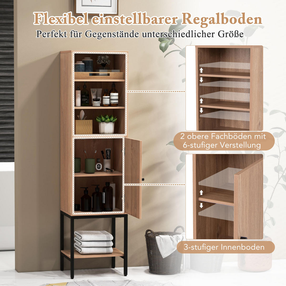 STANDREGAL Braun - Braun, Holz (30/145/38cm) - COSTWAY