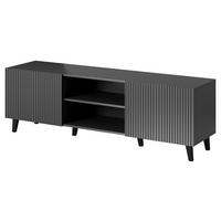 TV-ELEMENT Vamos Grey 150 - Anthrazit/Schwarz, Holzwerkstoff/Kunststoff (150/53/42cm) - MIRJAN24