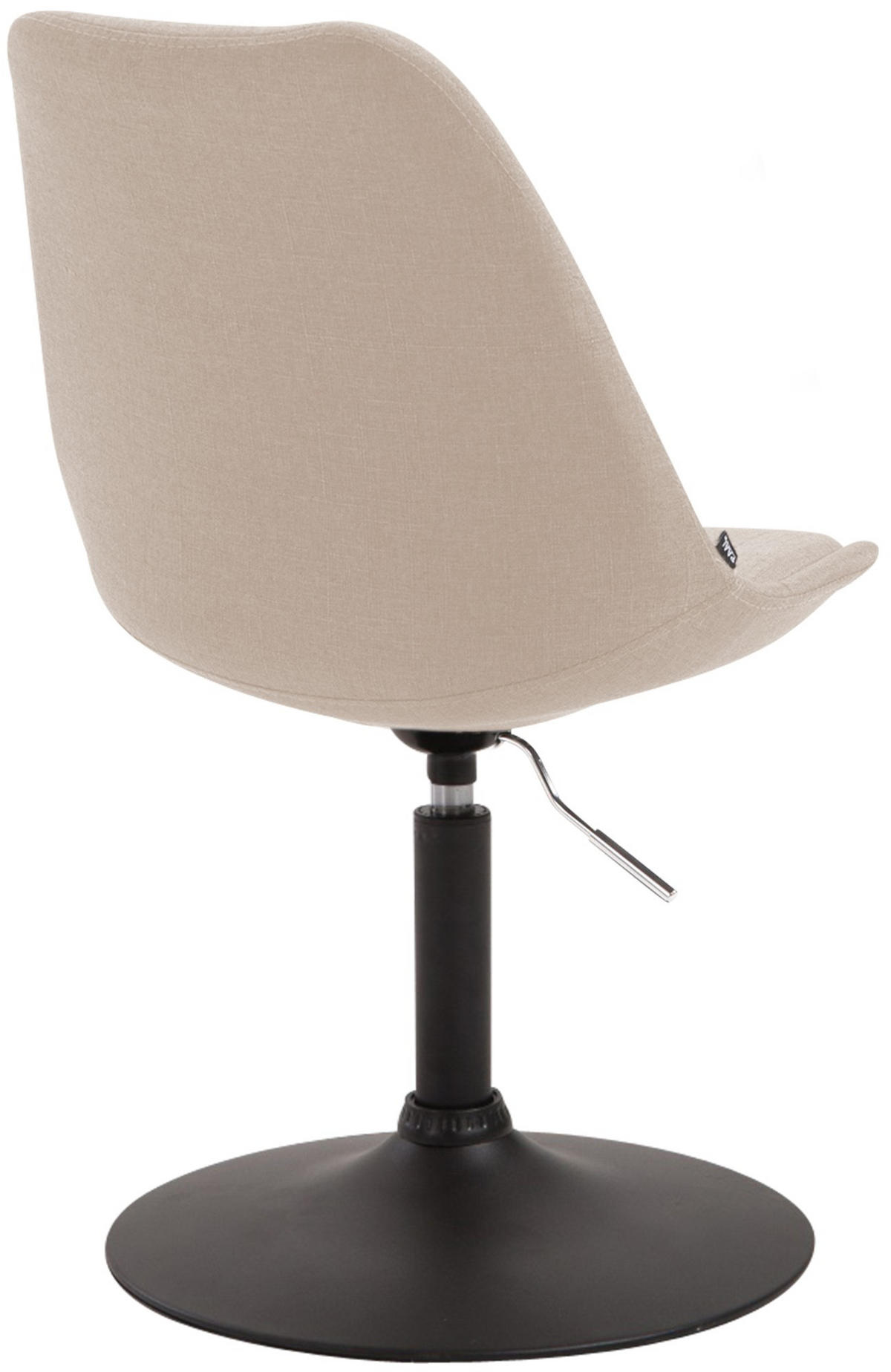 DREHSTUHL Stoff creme - Creme/Schwarz, Textil/Metall (48/76/57cm) - CLP