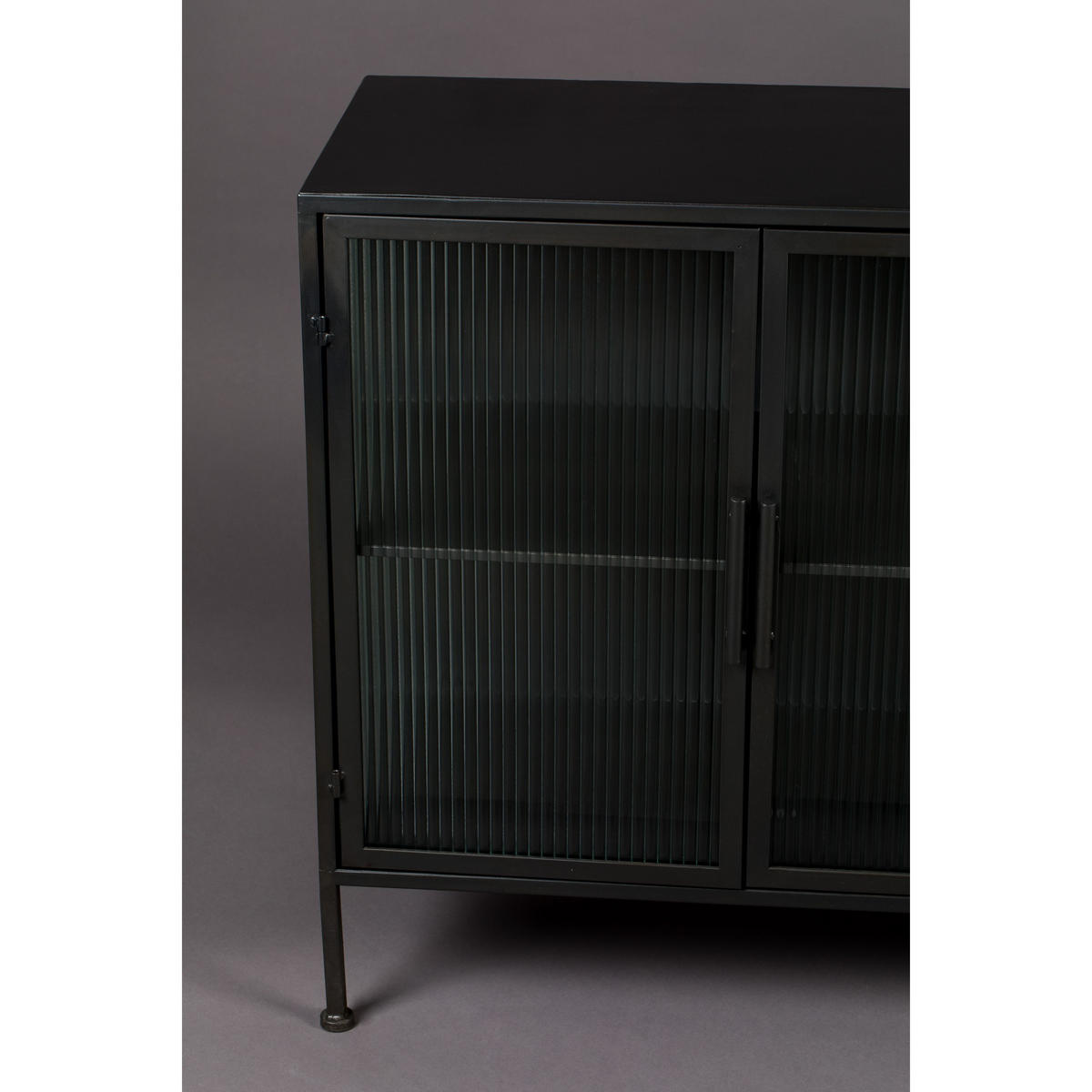 SIDEBOARD Boli Niedrig Metal Black - Schwarz, Metall (150/80/35cm) - Dutchbone