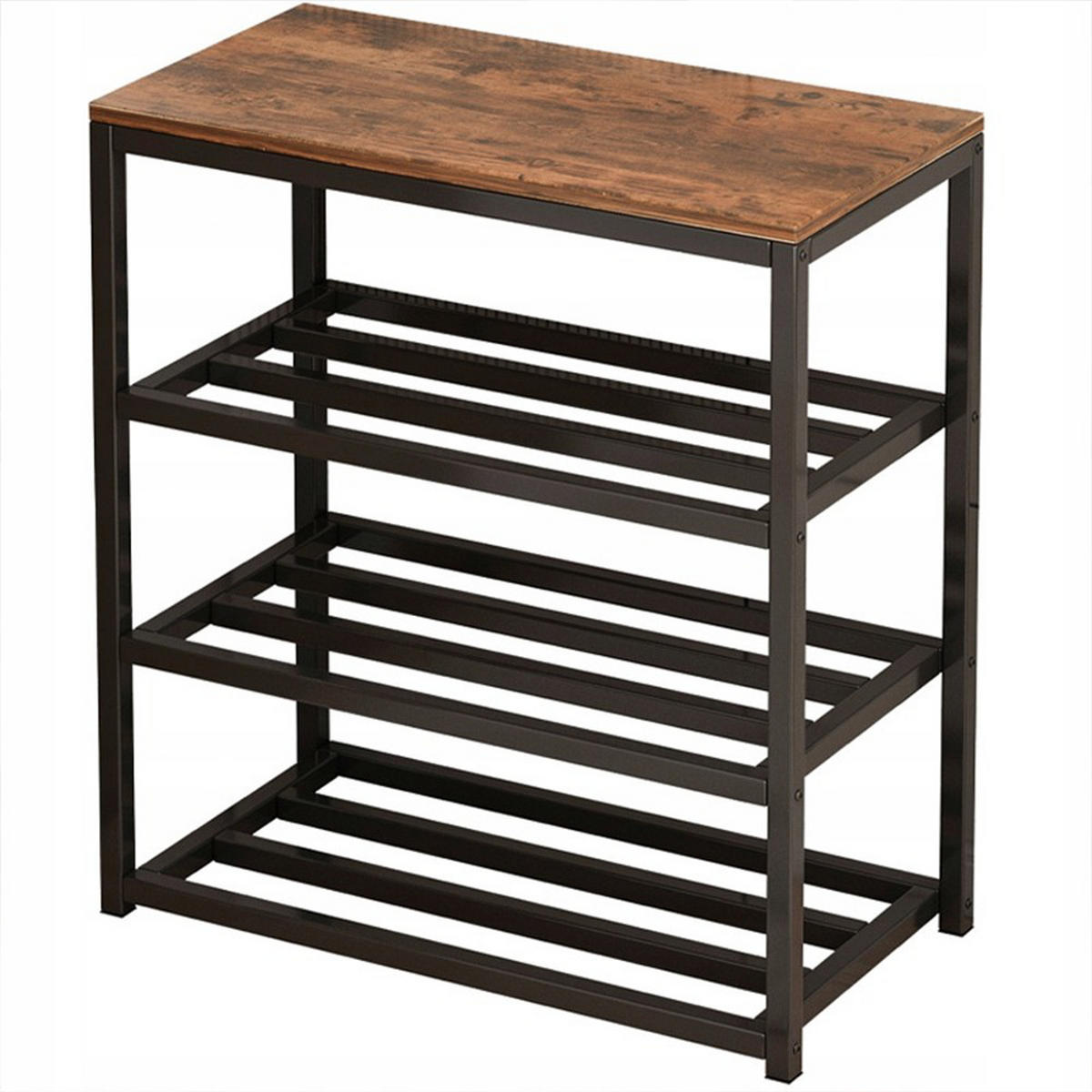 SCHUHSCHRANK, braun 50/30/60 cm - Schwarz/Braun, Holzwerkstoff (50/60/30cm) - Rebiko