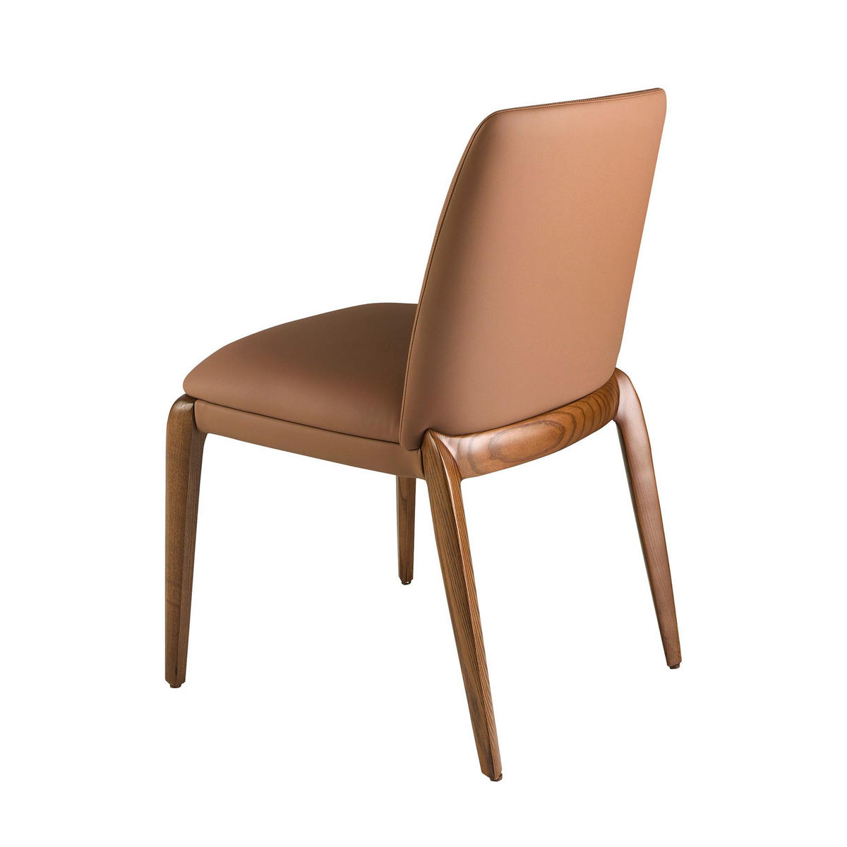 STUHL Stuhl aus braunem Öko-Leder 52/60/83 cm - Walnussfarben/Braun, Leder (52/83/60cm) - ANGEL CERDA