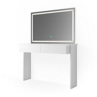 SCHMINKTISCH Azur Weiß 120 cm mit LED-Spiegel - Weiß, Holzwerkstoff (120/83/40cm) - Vicco