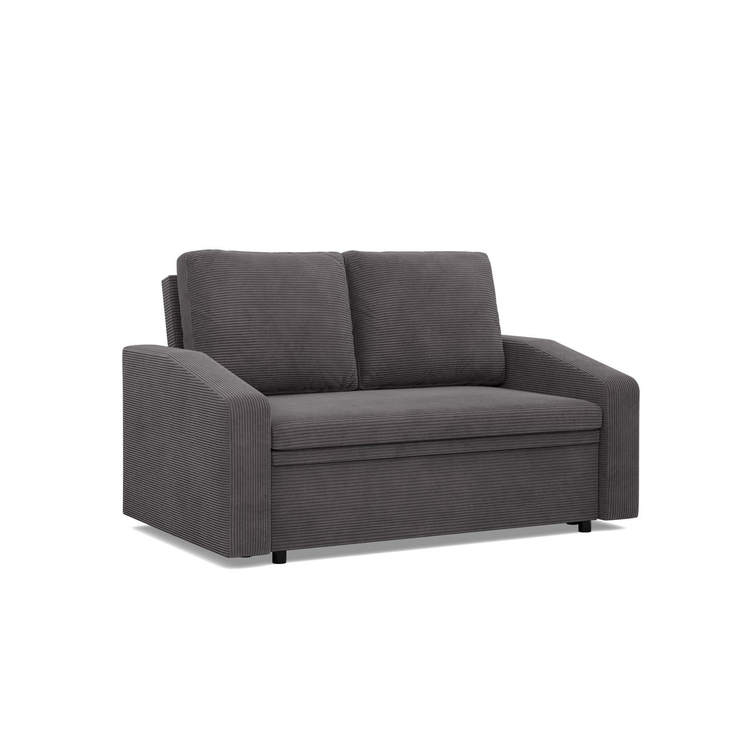 SOFA 2-SITZER MIT SCHLAFFUNKTION NEO, Cord - Dunkelgrau - Grau, Textil (148/90/87cm)