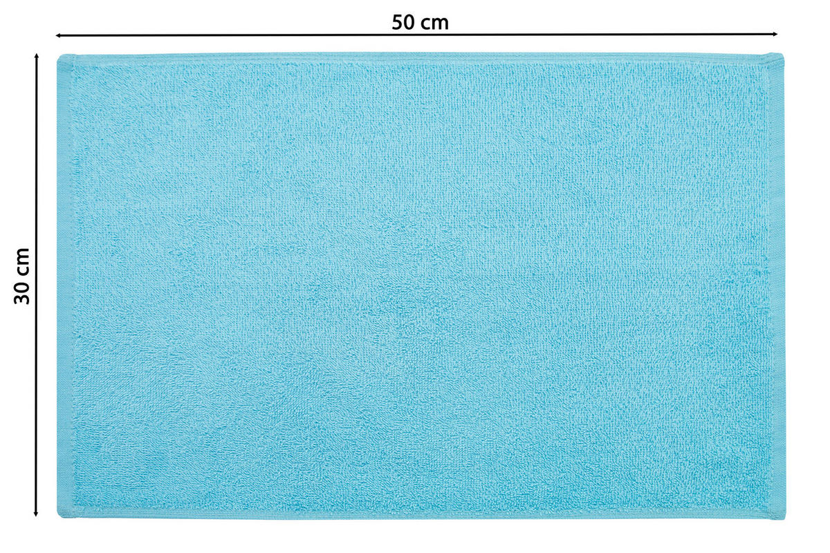 GÄSTETÜCHER, 10er-Set, 30x50 cm, 100% Baumwolle, Blau - Blau, Textil (30/50cm) - Zollner