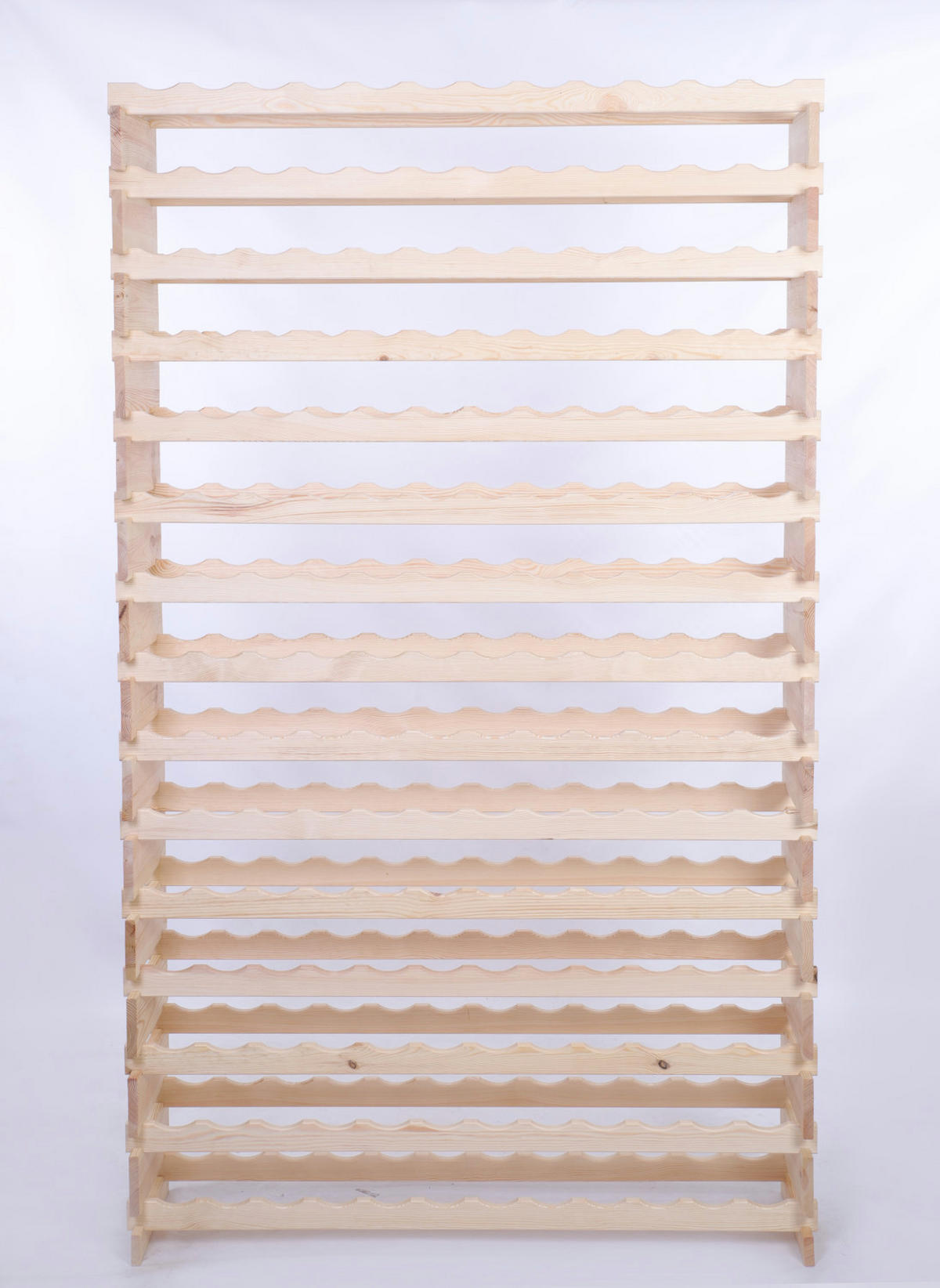 WEINREGAL VINOTECA FLEX PRO HxBxT 205x123x28cm 180 Flaschen auf 15 Ebenen Natur unbehandelt - Naturfarben, Holz (123/205/28cm) - PROREGAL