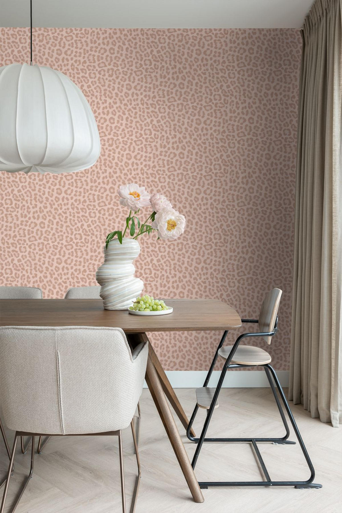 TAPETE Leopardenmuster 53 cm x 10.05 m - Pink, Papier (53/1000cm) - ESTAhome