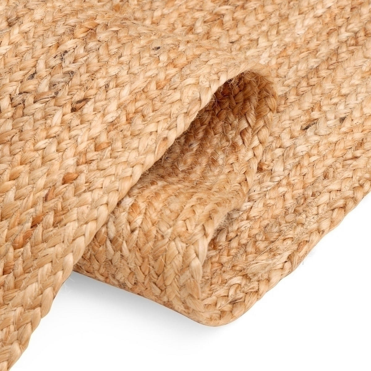 JUTETEPPICH Nitin natur 100/100 cm - Naturfarben, Naturmaterialien (100/100cm) - My-Rug
