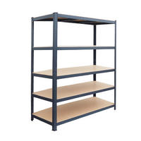 RAFT Antracit 5 polițe 60x120x200 cm - antracit, material plastic/compozit lemnos (120/200/60cm) - Relaxdays