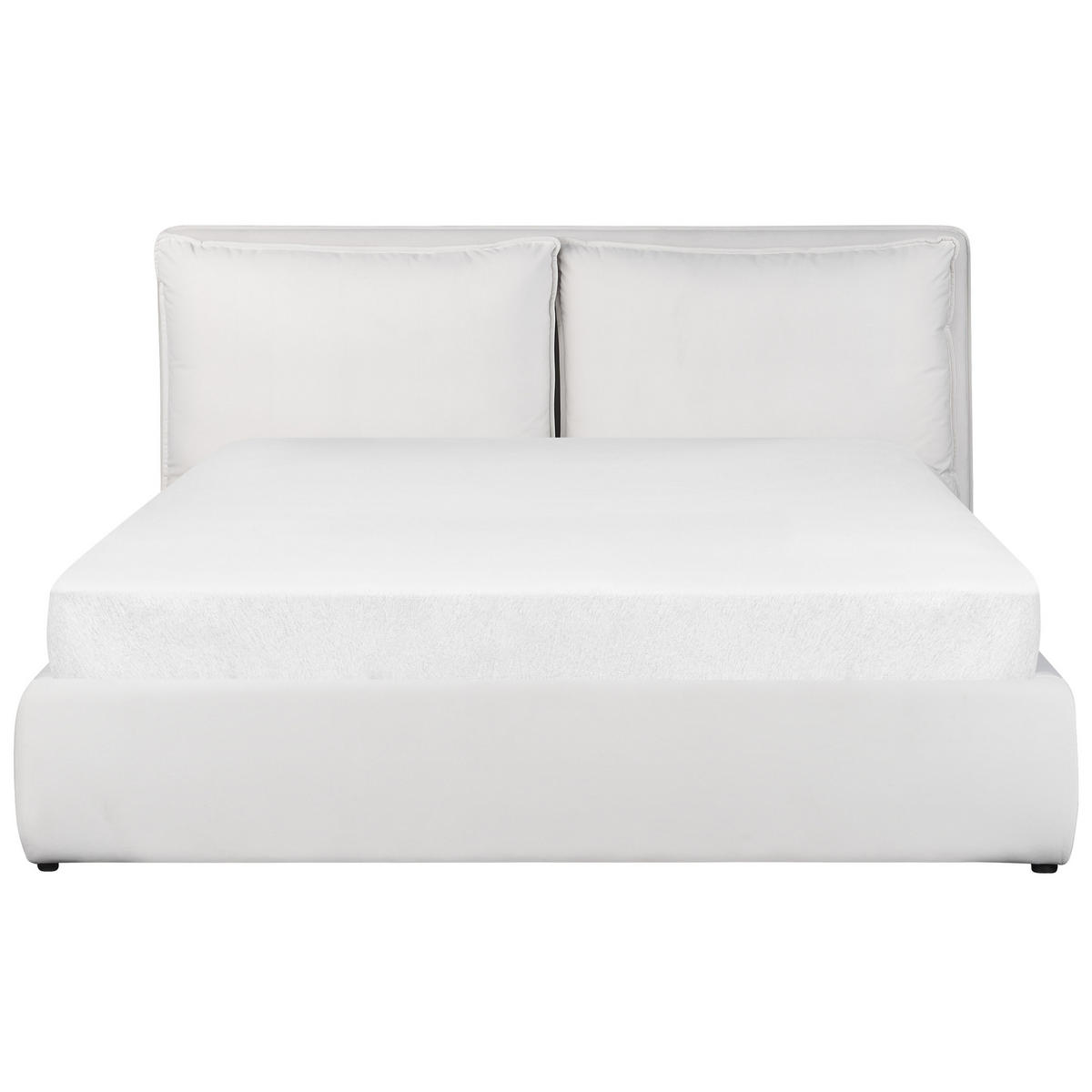 BETT 160/200cm Cremeweiß Bajonna - Creme, Textil (160/200cm) - Beliani