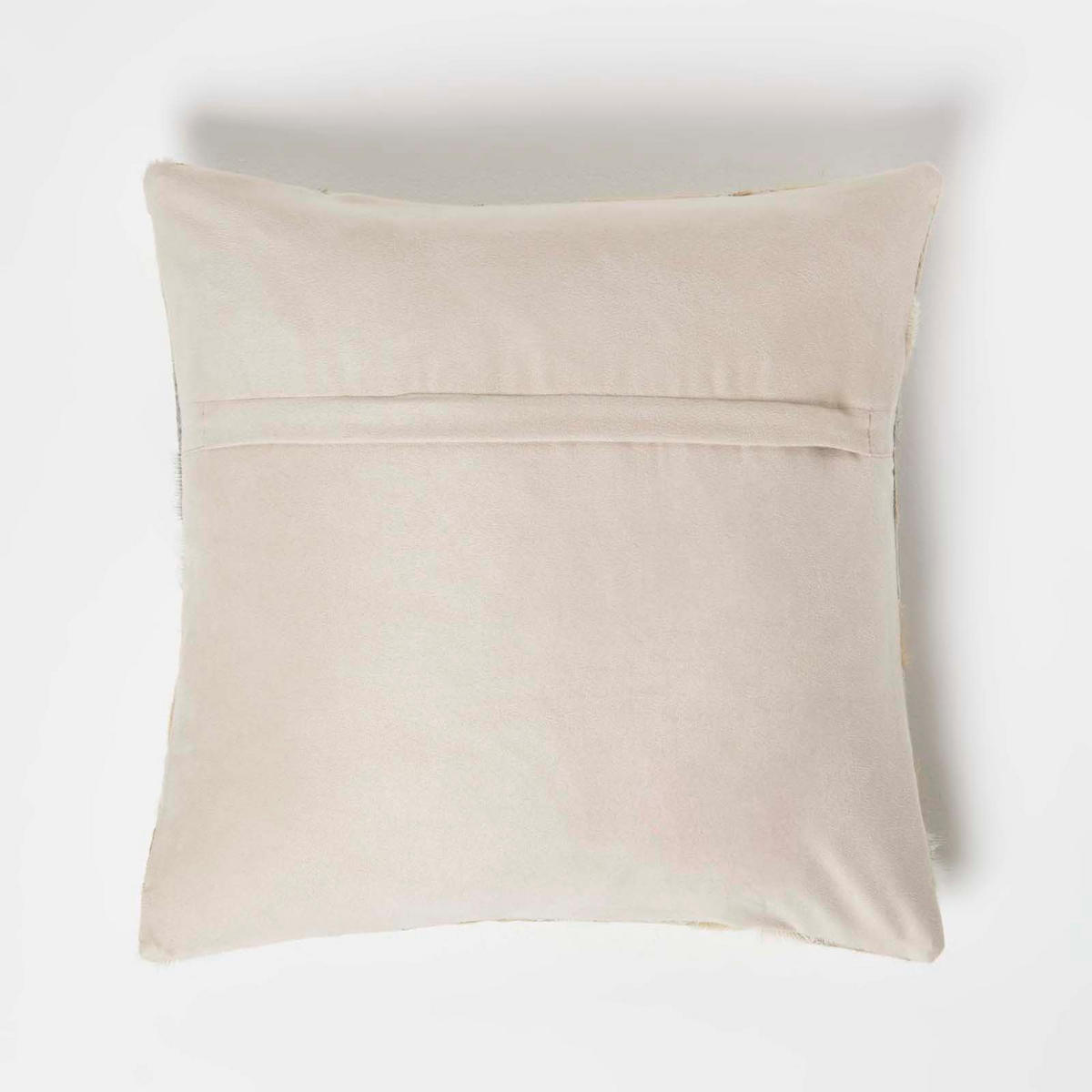 PATCHWORK-KISSEN Fell & Leder 45/45 cm Chevron - Multicolor, Leder/Textil (45/45cm) - Homescapes