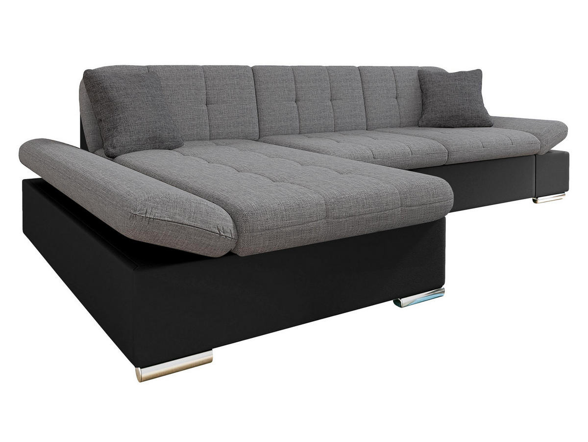 ECKSOFA Malwi, Seite: Links - Schieferfarben, Holz/Textil (278/161cm) - MIRJAN24