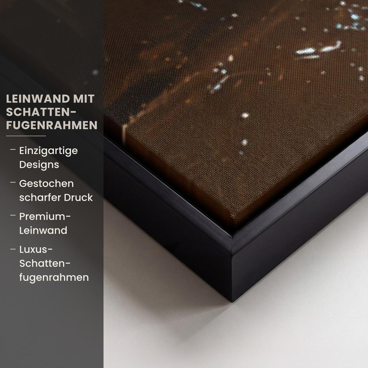 LEINWAND Bilder mit Rahmen - Katze - Weihnachten - Winter - Tier - 100x150 - Bernsteinfarben, Textil (100/150cm) - MuchoWow